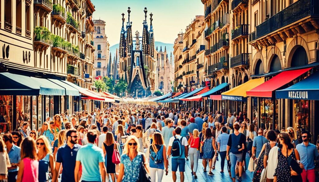 Barcelona im Juni Shopping